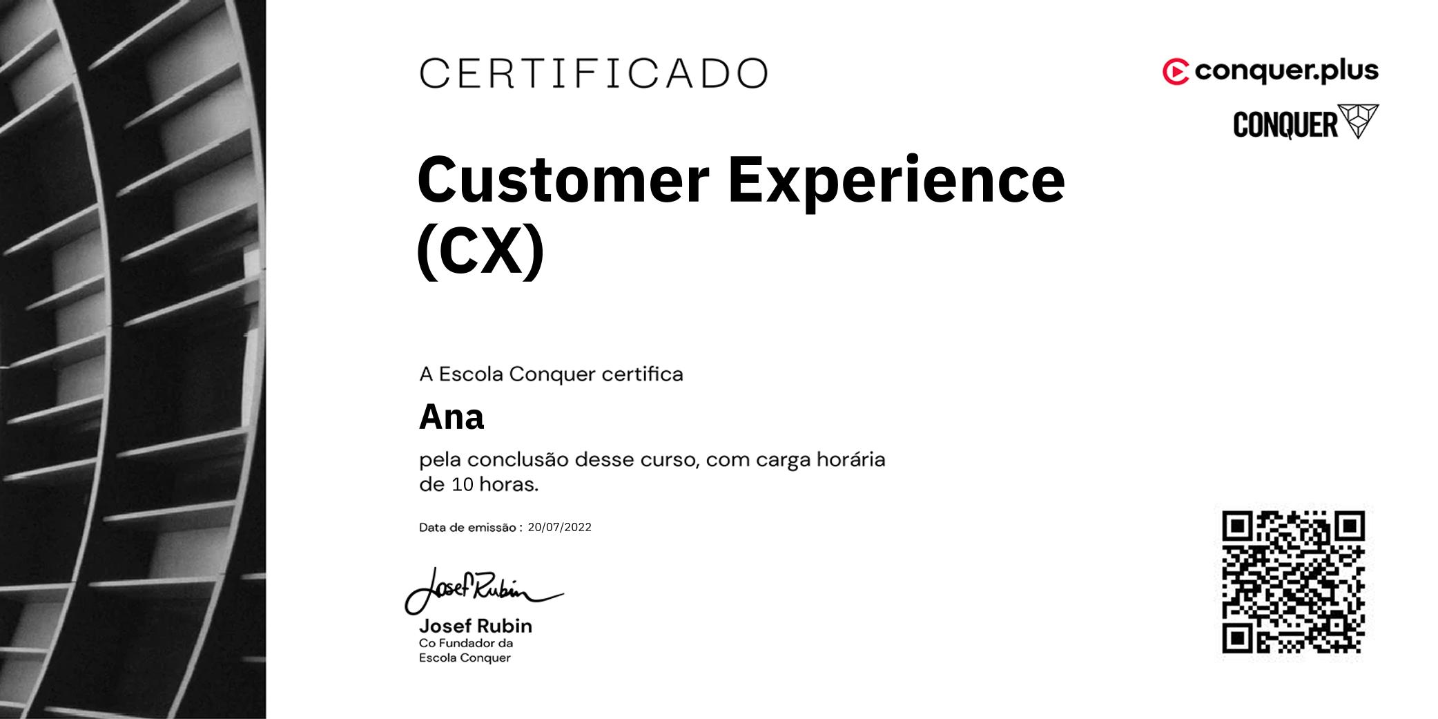 Certificado de Customer Experience (CX)